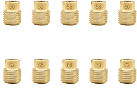 HISports Carburatore Principale Ugello Kit di Getti Carburatore, Principale Ugelli Taglia 50-72, Set Ugelli per Carburatore, Getti Carburatore Principale Ugelli Set 10 Pezzi Compatibile per Scooter