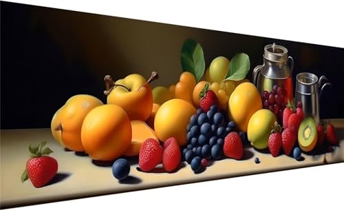 Diamond Painting, Diamant Painting Bilder Stillleben, DIY Diamant Kunst Malerei Stickerei Set, Diamant Malen nach Zahlen Erwachsene, Obst Diamond Painting Set für Home Wanddeko Geschenk 210x70cm X-6