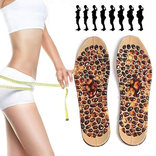 Weyot Magnet-Akupressur-Schuheinlagen für Damen und Herren, magnetische Massage-Einlegesohlen, orthopädische Kopfsteinpflaster Akupressur Pad Fußreflexzonen Therapie Einlegesohle,S(35-40),2 Pairs