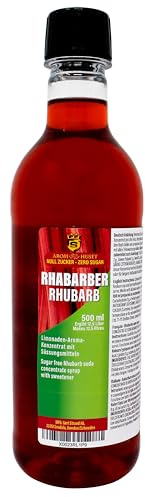 Zero Zuckerfreies Soda Rhabarberkonzentrat | 500ml-Flasche ergibt 12,5 L Getränk | Aspartamfrei | Zuckerfrei | Kalorienarm | ohne Nachgeschmack | für alle Wassersprudler | Exklusiv bei Amazon