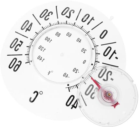 BESPORTBLE Fensterthermometer Mit Saugnapf Transparent Präzises Analogthermometer Für Innen Und Außenbereiche Kinderzimmer Und Terrassenthermometer Zur Temperaturmessung