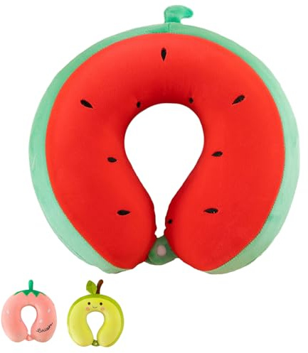 OUOQI Cuscino da Viaggio, Cuscino a Forma di U In Memory Foam, Cuscino di Supporto al Collo, Cuscino da Collo a Forma di U, Cuscino da Viaggio per Bambini, Cuscino da Viaggio Ultra Morbido (C)