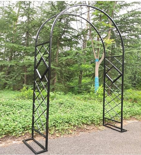 Arche de jardin en métal pour roses et plantes grimpantes, cage tubulaire robuste pour jardin, pelouse, cour, patio et mariage, tonnelles et arches de jardin solides (taille : 140 cm, couleur : noir)