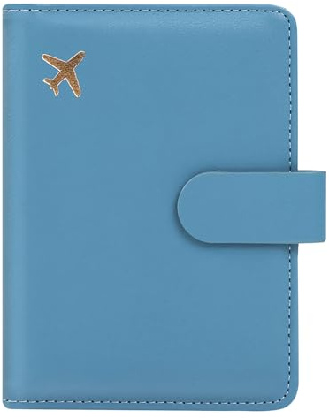 ILIYAH Reisepasshülle Passport hülle Organizer - Reisepass Tasche Reise Dokumenten Organizer mit Passfach und Kartenhalter für Reisen (Tiefblau)