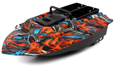 Baitster Futterboot Köderboot Karpfenangeln RTR inkl. Akku, Ladegerät Wireless LED Licht für Seen, Flüsse (ohne GPS)