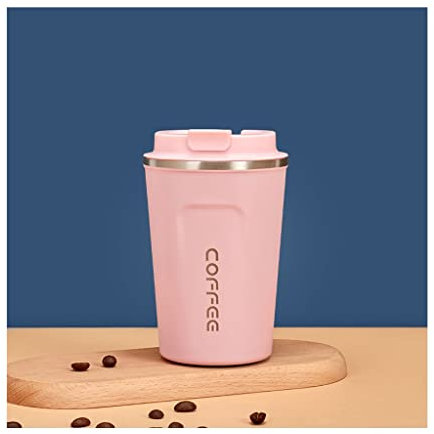 Boccale da caffè per birra, Tazze da tè e caffè in ceramica - Tazza termica portatile in acciaio inossidabile for i viaggi - Bottiglia d'acqua isolata sottovuoto con coperchio (Colore A e B, Dimension
