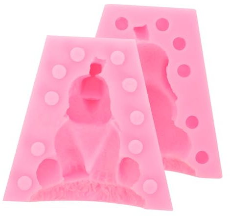 jojofuny Moule Éléphant en Silicone 3d Créatif pour Savonnette et Gâteau, Facile à Démouler et Nettoyer, Pack de 2 Pièces pour Produits Faits Main
