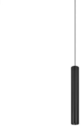 Moderno Lampadario a Sospensione Luce Pendente Lampada a Sospensione LED da 7 W in Alluminio Nero Opaco Faretto Cilindrico Lungo da Soffitto Faretto Lineare per Soggiorno Camera da Letto Corridoio