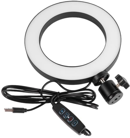 GALPADA Luz y Diseño en Plástico y Metal LED de Relleno Anular 2 Piezas con Modo de Iluminación Ajustable para Fotografía y Video