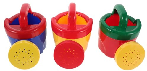 YARNOW Lot de 3 arrosoirs pour Enfants : arrosoir en Plastique, Jouets de Bain, Seau pulvérisateur coloré, Jouet de Plage pour Tout-Petits, Outils de Jardinage et de Plage
