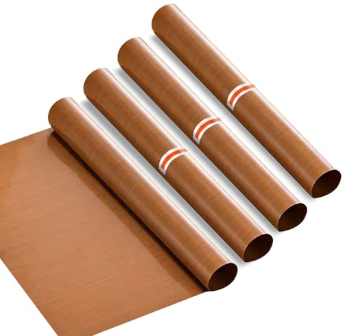 4PCS Baking Mat 60x40cm, Teflon Sheets for Heat Press Non Stick Baking Tray Liners Reusable Baking Sheet for Home Bakeries Baking Studios
