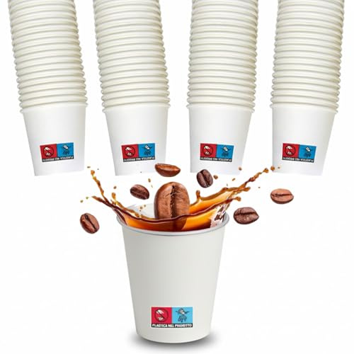 DOMUSTREND 1200 Bicchierini Caffè monouso,tazzine caffe in carta da 75ml