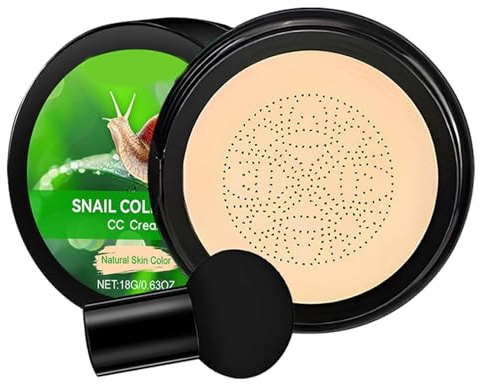 Moisture Cushion CC Cream Lightweight Brightening Waterproof Moisturizing | Lightweight Concealer Makeup for Dry, Oily, Sensitive Skin, Daily Use, Wedding, Travel