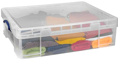 Really Useful Aufbewahrungsbox, 70 Liter, transparent