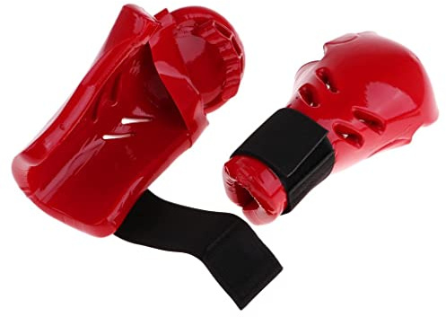 Menolana 1 Pair Kids Children Boxing Gloves Mitts Sanda Karate Sandbag Taekwondo Sparring - Red S