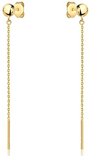 Damen Ohrringe Stecker 333 8k Gold Gelbgold Ohrstecker Kette Kugel