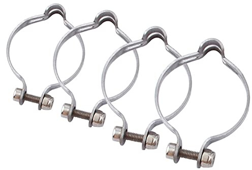 iSpchen 4 Stück Fahrrad Kabelschelle Edelstahl Rohrschellen Fahrradschlauch Befestigungsschelle Bremsgang Kabelklemme Multifunktions Fahrrad Bremskabelklemme MTB-Fahrrad Bremskabel 31.8mmx46mm