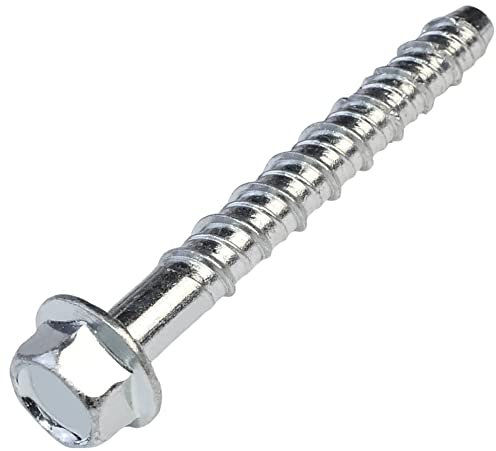 AERZETIX - C57358 - Set di 10 Viti per calcestruzzo a testa esagonale con flangia Ø7.8x60mm - fissaggio diretto senza tassello - per chiave a 6 lati 10mm - in acciaio - ristrutturazione costruzione