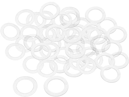 PATIKIL Nylon Rondelle Piatte, 50pz M20 30mm OD 20mm ID 1mm Spessore Sigillatura Guarnizione per Rubinetto Tubo Acqua Tubo, Trasparente
