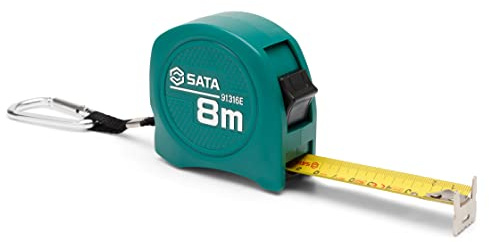 SATA ST91316E Bandmaß, Maßband 8m Breite 25mm, mit doppelseitiger Klinge