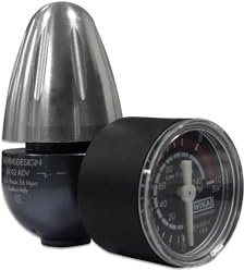 Riduttore di pressione con manometro di bassa per controllo del livello di gasatura della bombola co2