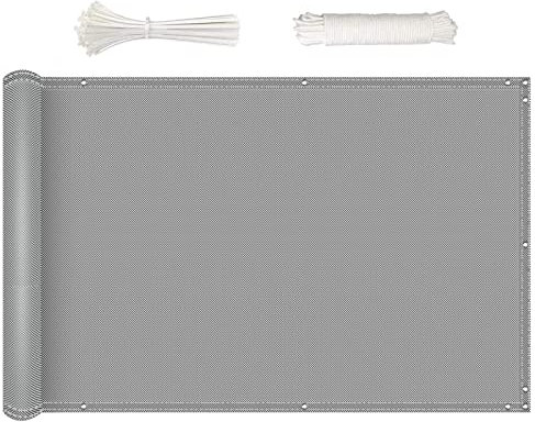 NKADNB Balkon Sichtschutz Balkonabdeckung 70x250cm Balkonabdeckung Balkonumspannungen PrivatsphäRe UV-Schutz Terrassen Sichtschutz für Balkon Zaun Terrassen Garten Swimming Pool, Grau