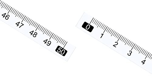 Kozelo 10 st självhäftande bandmått metrisk – [50 cm x vänster till höger läsning] vattentät klibbig linjal tejp för arbete bordsåg, transparent