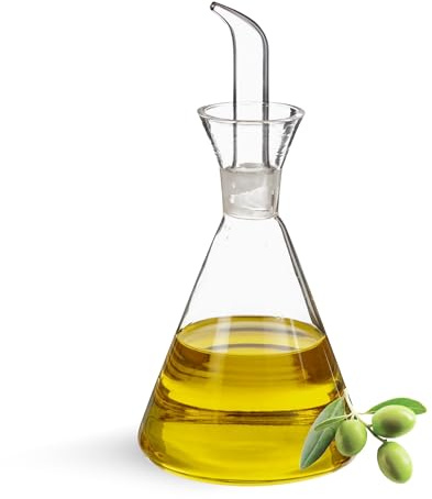 SNOWDVANCE Aceitera Antigoteo Cristal - Vinagrera de Vidrio Transparente para Cocina, Mesa Comedor Dispensador Multifuncional (Antigoteo 500ml)