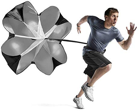 Parachute Football, Parachute de Résistance, Parachute de Vitesse pour Football/Course/Athlétisme/Entrainement à la Vitesse/Endurance