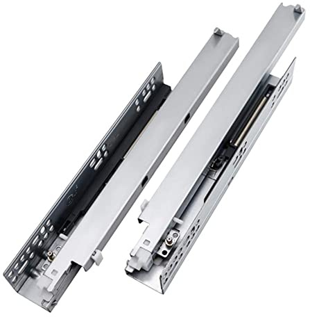 Guide per Cassetti Guide per cassetti sottopiano con Chiusura Ammortizzata, 12 Pollici, 16 Pollici, 18 Pollici, 3 Pieghe, Estensione Completa, con Cuscinetti a Sfera, Guide per cassetti, rotelle, RES