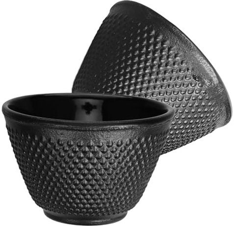 JECOMPRIS 2stücke Gusseisen Teebecher Drinkware Retro Stil Tee Tassen Kung Fu Teegeschirr Wassertassen Kaffeetassen Kleine Teetassen Asiatische Teetassen