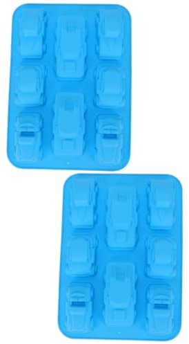 Amosfun 2-teiliges Cartoon-auto-kuchenset Silikon Fondant Backen Für Kekse Pralinen Flexibel Und Leicht Zu Reinigen