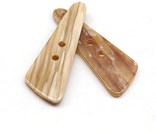 ZENZDS 37/47/57MM 10/20PCS Holzmaserung Harz Zahnknöpfe Horn Knebelknöpfe für Strickjacken Nähen Stricken Nähen Knopf Oval Oliva Knöpfe