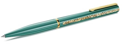 Swarovski Crystal Shimmer Glide Kugelschreiber, Grün, Grün lackiert, Goldlegierungsschicht