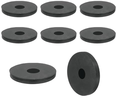 QUARKZMAN 12 Piezas De Espaciadores De Goma Gruesos, 1-3/8 Pulgadas De Diámetro Externo x 3/8 Pulgadas De Diámetro Interno x 5/16 Pulgadas De Grosor, Arandelas Planas ParaY Hogar