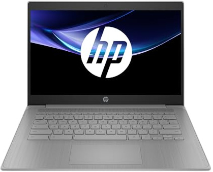 HP Chromebook 14a-ne1002sf Ordinateur Portable 14 HD, PC Portable (Intel Celeron N4500, RAM 4 Go, eMMC 64 Go, Intel UHD Graphics, Chrome OS), Laptop Gris, Clavier AZERTY