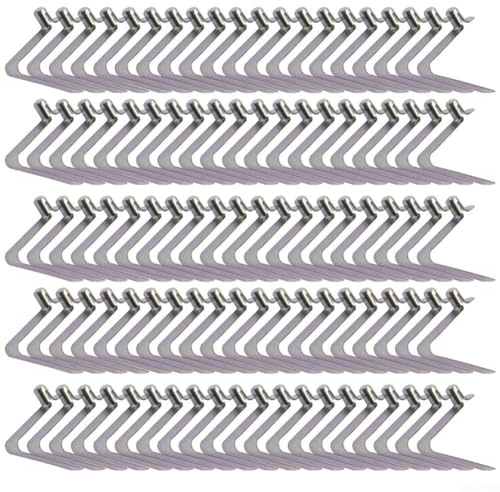 100 Stück Federklammern, Stahl-Zeltstange, Druckknopf-Federclip für Zeltstangen, Paddelbretter, Fitnessgeräte, Teleskoprohre