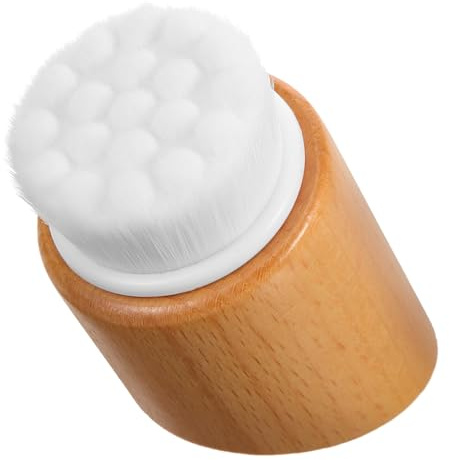 FRCOLOR Spazzola Viso in Legno per Pulizia e Esfoliazione Delicata Setole Morbide per Pelle Sensibile