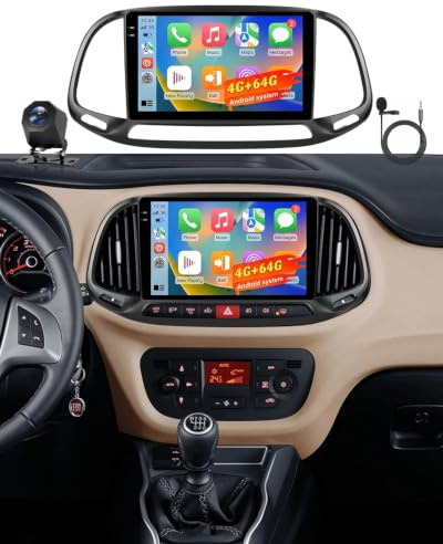 Fuluku 4+64GB 9 Incell Autoradio per Fiat Doblo 2015-2021, Yeni Kasa | Stereo per CarPlay/Android Auto Wireless, Touchscreen 9 Incell, Bluetooth/GPS, Retrocamera, FM/RDS, EQ, WiFi,Interfaccia UI