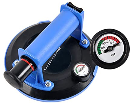 Ventosa in vetro Aspirazione Del Vuoto Industriale Di Aspirazione 6 Pollici Potente Assorbente Piastrella Per Impianti Di Aspirazione Per Impianti Di Aspiratore(With vacuum gauge)