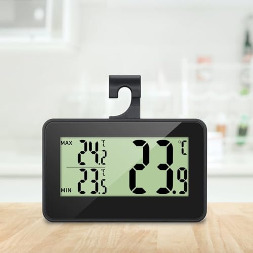 Termómetro digital de interior con pantalla LCD para el hogar, refrigerador, congelador y habitación, color blanco