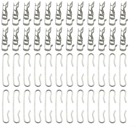 Kit de clips de dégivrage et entretoises pour toit et gouttière, clips de câble d'extérieur en alliage d'aluminium pour installation d'ardoise et de carrelage incliné, 24 clips et 24 entretoises