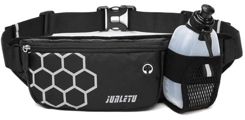 Laufgürtel mit Trinkflasche, Trinkgürtel Lauftasche Joggen Hüfttasche Gürteltasche Bauchtasche Herren Damen Lauf Handytasche Triathlon Laufgurt Marathon Running Belt