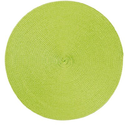 Stuco trends textile 2003-17 4er Pack, Tischset Rund 35 cm, 100% Polypropylen, Anis