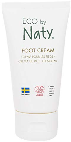 Eco by Naty, crème pour les pieds, ingrédients 100% d'origine végétale sans parfum, hypoallergénique et testé dermatologiquement, tube de 50 ml