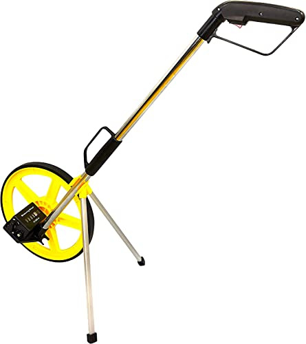 PRODIAMANT® Entfernungsmessrad 0–9999 m [KLAPPBAR & BELEUCHTET] – Präzises Messrad mit Zähler, Ständer & Tragetasche – Ideal für Bau, Vermessung & Sport