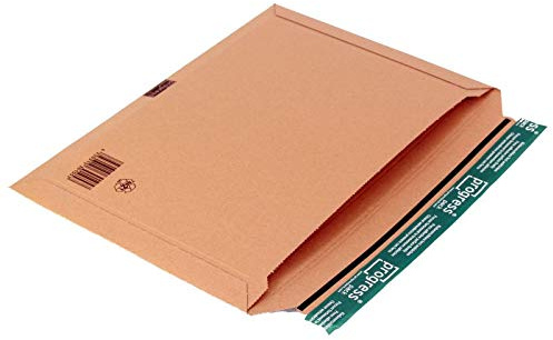 Progress PPW05.07 Wellpappe Versandtasche DIN B4+ 400 x 285 x -30 mm (Innenmaß) braun/ECO/QUER ** Verpackungseinheit: 100 Stück **