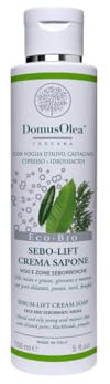 SEBO-LIFT CREMA SAPONE – Pelli Miste e Grasse - Deterge, Purifica e Leviga – Contrasta Brufoli, Punti Neri e Pori Dilatati – Con AHA e Zinco – 150ml – ECO-BIO - Domus Olea Toscana