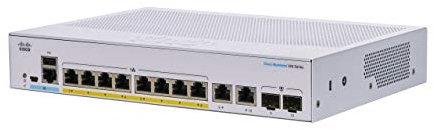 Cisco Business CBS350-8P-E-2G Managed Switch | 8 GE-Ports | PoE | Ext. Netzteil | 2 x 1G-Combo-Ports | Begrenzter Lebenszeitschutz (CBS350-8P-E-2G)