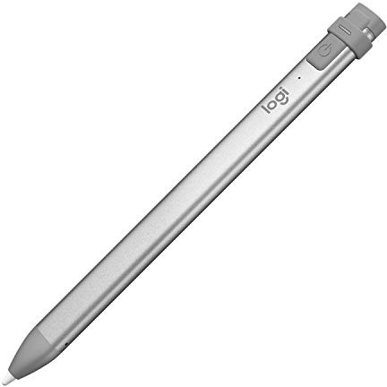 Logitech Crayon Digital Pencil for iPad Pro 12.9-Inch (3rd & 4th Gen), iPad Pro 11-Inch (1st & 2nd Gen), iPad (6th, 7th & 8th Gen), iPad Air (3rd & 4th Gen), iPad Mini 5, iOS 12.2 and Above — Grey